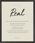 Real Word of Intention Framed print 40x50 cm / 16x20″ Black frame Linen paper
