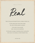 Real Word of Intention Framed print 40x50 cm / 16x20″ Wood frame Linen paper