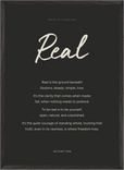 Real Word of Intention Framed print 50x70 cm / 20x28″ Black frame Carbon paper