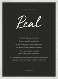 Real Word of Intention Framed print 50x70 cm / 20x28″ White frame Carbon paper