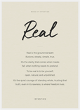 Real Word of Intention Framed print 50x70 cm / 20x28″ White frame Linen paper