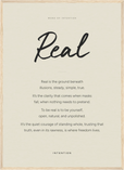 Real Word of Intention Framed print 50x70 cm / 20x28″ Wood frame Linen paper