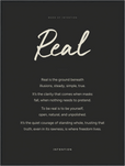 Real Word of Intention Framed print 60x80 cm / 24x32″ Black frame Carbon paper