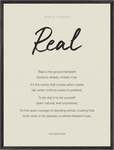 Real Word of Intention Framed print 60x80 cm / 24x32″ Black frame Linen paper