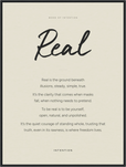 Real Word of Intention Framed print 60x80 cm / 24x32″ Black frame Linen paper