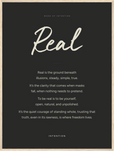 Real Word of Intention Framed print 60x80 cm / 24x32″ Wood frame Carbon paper