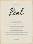 Real Word of Intention Framed print 60x80 cm / 24x32″ Wood frame Linen paper