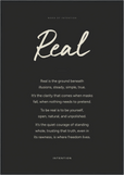 Real Word of Intention Framed print 70x100 cm / 28x40″ Black frame Carbon paper