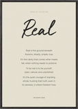 Real Word of Intention Framed print 70x100 cm / 28x40″ Black frame Linen paper
