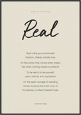 Real Word of Intention Framed print 70x100 cm / 28x40″ Black frame Linen paper