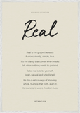 Real Word of Intention Framed print 70x100 cm / 28x40″ White frame Linen paper