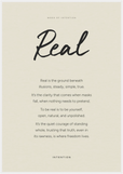 Real Word of Intention Framed print 70x100 cm / 28x40″ White frame Linen paper