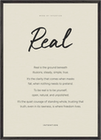 Real Word of Intention Framed print A1 (59.4 x 84.1 cm) Black frame Linen paper