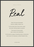 Real Word of Intention Framed print A1 (59.4 x 84.1 cm) Black frame Linen paper