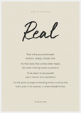 Real Word of Intention Framed print A1 (59.4 x 84.1 cm) White frame Linen paper