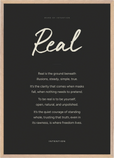 Real Word of Intention Framed print A1 (59.4 x 84.1 cm) Wood frame Carbon paper