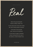 Real Word of Intention Framed print A1 (59.4 x 84.1 cm) Wood frame Carbon paper