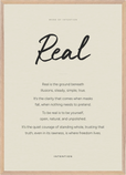 Real Word of Intention Framed print A1 (59.4 x 84.1 cm) Wood frame Linen paper