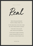 Real Word of Intention Framed print A2 (42 x 59.4 cm) Black frame Linen paper