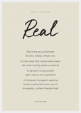 Real Word of Intention Framed print A2 (42 x 59.4 cm) White frame Linen paper