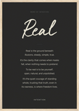 Real Word of Intention Framed print A2 (42 x 59.4 cm) Wood frame Carbon paper