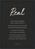 Real Word of Intention Framed print A3 (29.7 x 42 cm) Black frame Carbon paper