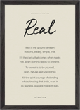 Real Word of Intention Framed print A3 (29.7 x 42 cm) Black frame Linen paper