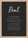 Real Word of Intention Framed print A3 (29.7 x 42 cm) Wood frame Carbon paper