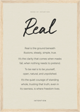 Real Word of Intention Framed print A3 (29.7 x 42 cm) Wood frame Linen paper