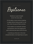 Resilience Word of Intention Framed print 13x18 cm / 5x7″ Black frame Carbon paper
