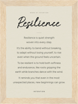 Resilience Word of Intention Framed print 13x18 cm / 5x7″ Wood frame Linen paper