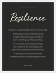 Resilience Word of Intention Framed print 30x40 cm / 12x16″ White frame Carbon paper