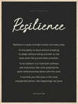 Resilience Word of Intention Framed print 60x80 cm / 24x32″ Wood frame Carbon paper