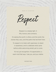Respect Word of Intention Framed print 13x18 cm / 5x7″ White frame Linen paper