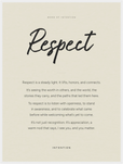 Respect Word of Intention Framed print 60x80 cm / 24x32″ White frame Linen paper