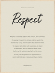 Respect Word of Intention Framed print 60x80 cm / 24x32″ Wood frame Linen paper