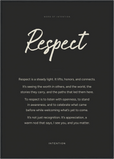 Respect Word of Intention Framed print A1 (59.4 x 84.1 cm) Black frame Carbon paper