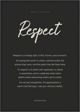 Respect Word of Intention Framed print A2 (42 x 59.4 cm) Black frame Carbon paper
