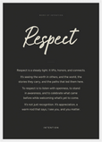 Respect Word of Intention Framed print A2 (42 x 59.4 cm) White frame Carbon paper