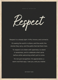 Respect Word of Intention Framed print A2 (42 x 59.4 cm) Wood frame Carbon paper