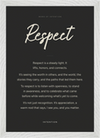 Respect Word of Intention Framed print A3 (29.7 x 42 cm) White frame Carbon paper
