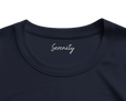 Serenity Indigo Sky Organic Men's Oversized T-shirt French Navy inside neck