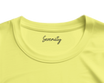 Serenity Indigo Sky Organic Men's Oversized T-shirt Light Yellow inside neck