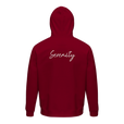 Serenity Indigo Sky Organic Unisex Hoodie Burgundy flat back