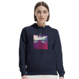 Serenity Indigo Sky Organic Unisex Hoodie French Navy second model front