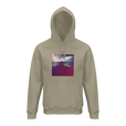 Serenity Indigo Sky Organic Unisex Hoodie Rope flat front
