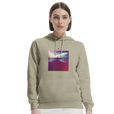 Serenity Indigo Sky Organic Unisex Hoodie Rope second model front