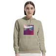 Serenity Indigo Sky Organic Unisex Hoodie Rope second model front