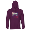 Serenity Indigo Sky Recycled Blend Unisex Hoodie astral purple flat front