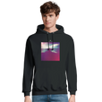 Serenity Indigo Sky Recycled Blend Unisex Hoodie Black model front